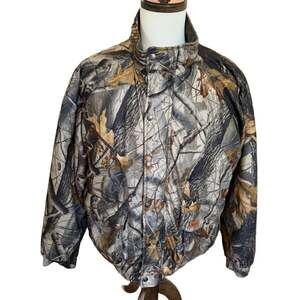 Vintage Woolrich Outdoor Guide Collection Reversible Real Tree Camo Hunting Jack